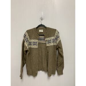 Vintage Shetland Wool Cardigan Sweater The Edinburgh Woolen Mill Small